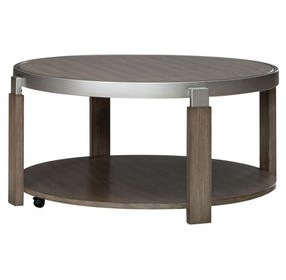 Sutton Bleached Sand Round Occasional Table Set