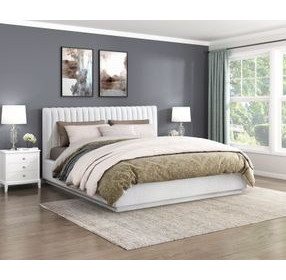 Mulvane Natural Eastern King Upholstered Platform Bed