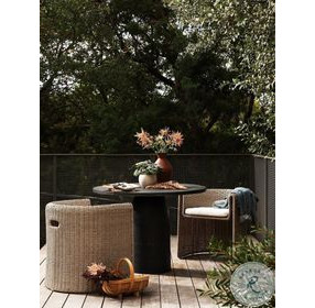 Basil Aged Grey Outdoor 42" Round Dining Table