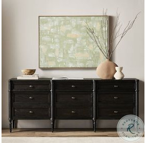Toulouse Distressed Black 9 Drawer Dresser