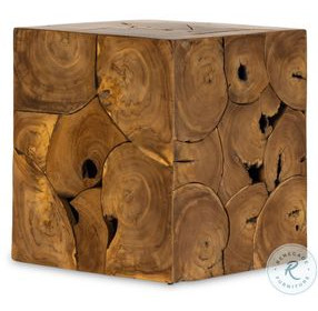 Tomlin Teak Root Outdoor Square End Table