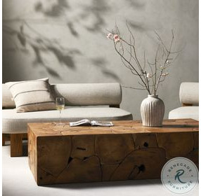 Tomlin Teak Root Rectangular Outdoor Occassional Table Set