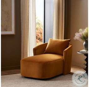Farrah Ingram Ochre 39" Upholstered Chaise Lounge