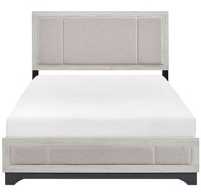 Westport White Oak and Gray Upholstered Platform Bedroom Set
