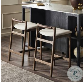 Baden Alcala Wheat Performance Fabric Counter Height Stool