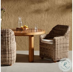 Messina Chunky Sand Woven Outdoor Dining Armchair