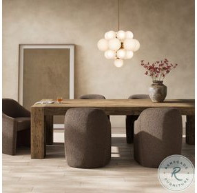 Abaso Rustic Wormwood Oak 108" Rectangular Dining Table