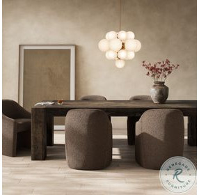 Abaso Ebony Rustic Wormwood Oak Rectangular Dining Room Set