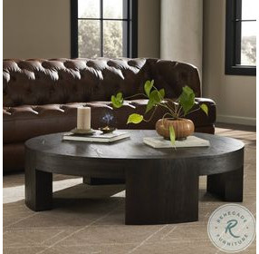 Sheffield Charcoal Oak Veneer Small Round Coffee Table