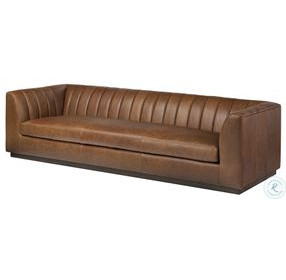 Alec Dulane Mahogany 98" Upholstered Sofa