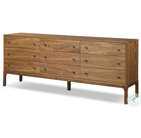 Arturo Natural Walnut Veneer 9 Drawer Dresser
