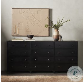 Belmont Black 12 Drawer Dresser