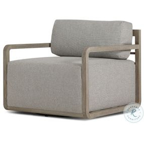 Stroud Stained Aged Grey Outdoor Swivel Chair
