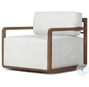 Stroud Stained Toasted Brown Outdoor Swivel Chair