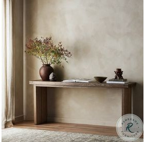 Warby Worn Oak Veneer 78" Console Table
