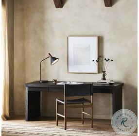 Warby Worn Black Veneer 78" Desk