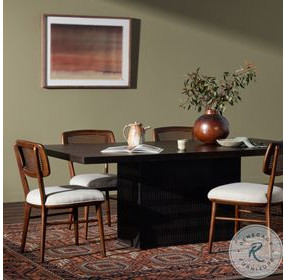 Kelby Carved Vintage Brown Rectangular Dining Room Set