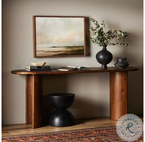 Paden Seasoned Brown Acacia 78" Large Console Table