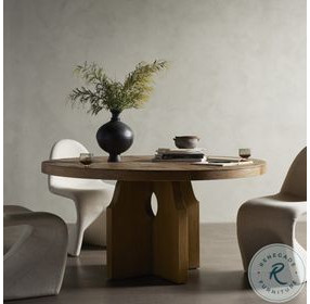 Allandale Reclaimed Natural Elm Round Dining Room Set
