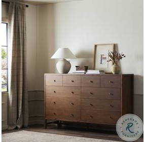 Sullivan Saddle Tan Veneer 10 Drawer Dresser