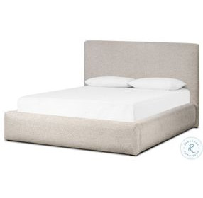 Quincy Plushtone Linen Performance Fabric Queen Upholstered Bed