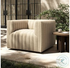 Augustine Casa Cream Outdoor Swivel Chair