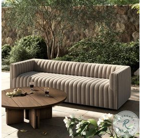 Augustine Casa Grey 96" Upholstered Outdoor Sofa