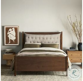 Sullivan Harbor Sand Performance Fabric King Upholstered Bed