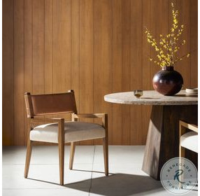 Ferris Thames Cream Performance Fabric Dining Armchair Set of 2