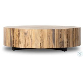 Hudson Spalted Primavera Large Round Occassional Table Set
