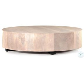 Hudson Ashen Walnut Large Round Occassional Table Set