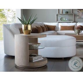 Simpatico White Oak Round End Table