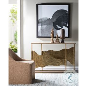 Simpatico White Oak and Brazilian Slate Console Table