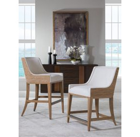 Simpatico White Dove Performance Fabric Woven Counter Height Stool