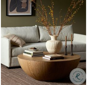 Ryan Natural Oak Solid Round Coffee Table