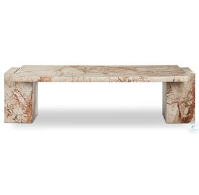 Romano Desert Taupe Marble Rectangular Occassional Table Set
