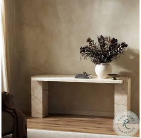 Romano Desert Taupe Marble 73" Console Table