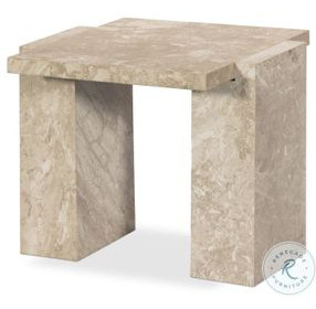 Romano Lunar Marble Rectangular End Table
