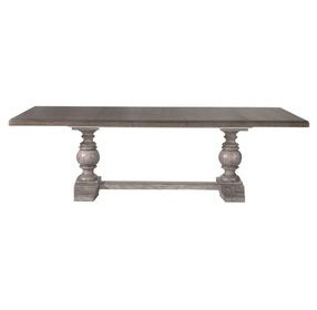 Harbor Place Riverstone Gray and Tobacco 102" Extendable Rectangular Dining Table
