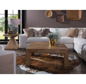 Barnaby Brown and Champagne Bronze Square Cocktail Table