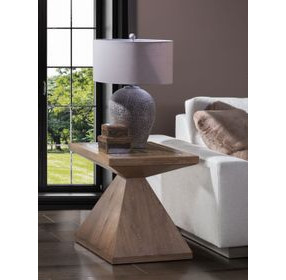 Barnaby Bronze and Champagne Bronze Square End Table