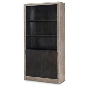 Halifax Flax and Java 2 Door Etagere with LED