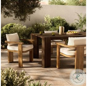 Tahana Alessi Linen Performance Fabric Outdoor Dining Armchair