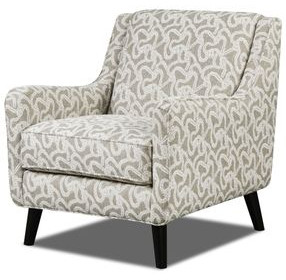 Durango Moose Beige and White Performance Fabric Accent Chair