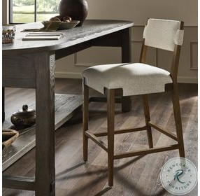 Tamari Antwerp Natural Performance Fabric Bar Stool