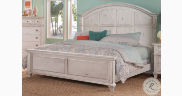 Sedona Cobblestone White Panel Bed