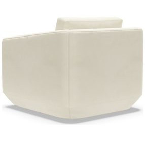 Veronica White Upholstered Swivel Chair