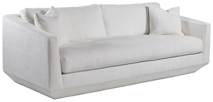 Veronica Ivory Bench Seat Sofa with Pillows