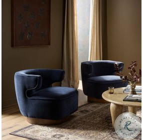 Dottie Monte Navy Swivel Chair