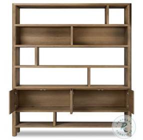 Noeline Worn Oak Wide Bookcase